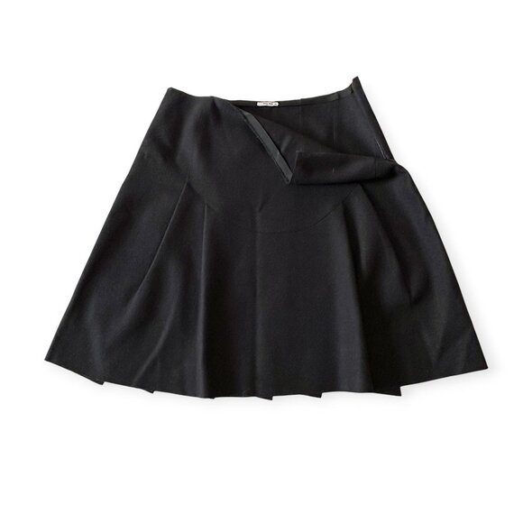 Miu Miu FW06 Felt Wool Architectural Skirt Black IT44 - Picture 6 of 13